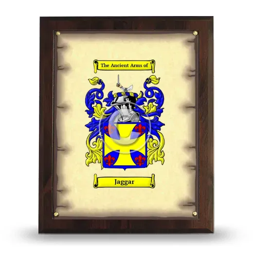 Jaggar Coat of Arms Plaque