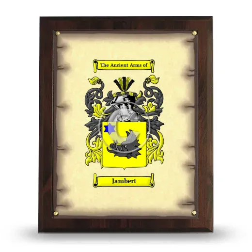 Jambert Coat of Arms Plaque