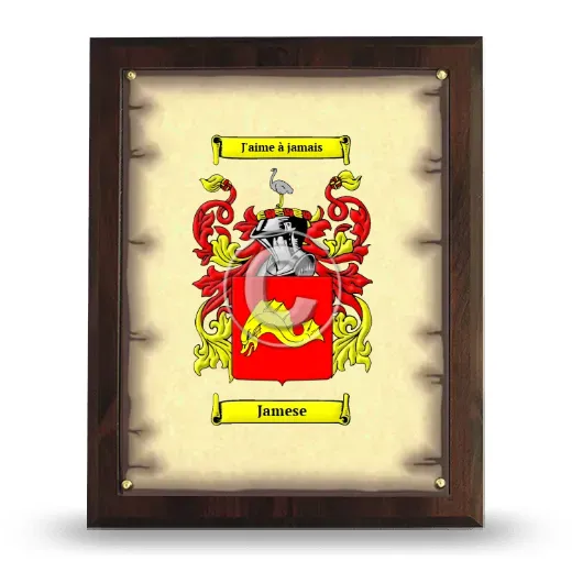 Jamese Coat of Arms Plaque