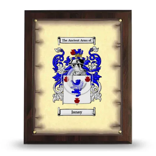 Janay Coat of Arms Plaque
