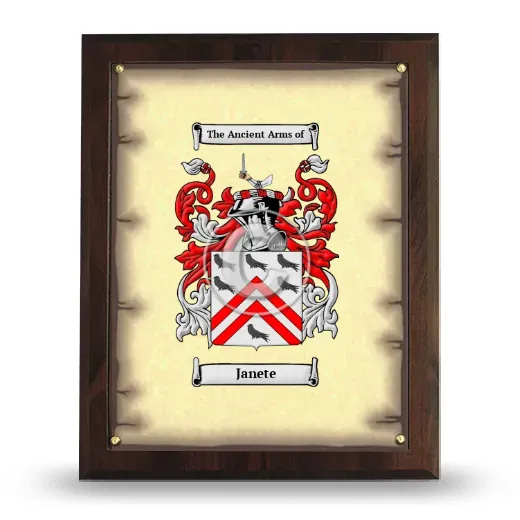 Janete Coat of Arms Plaque