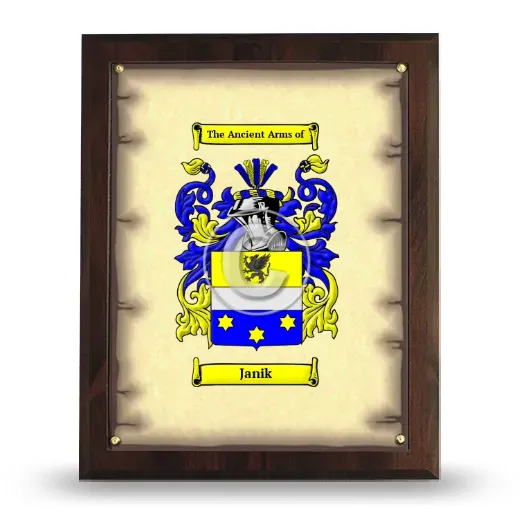 Janik Coat of Arms Plaque