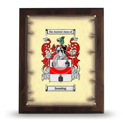 Janning Coat of Arms Plaque