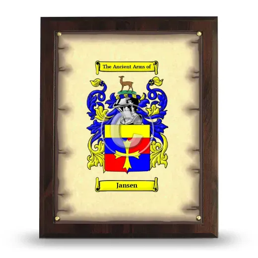 Jansen Coat of Arms Plaque
