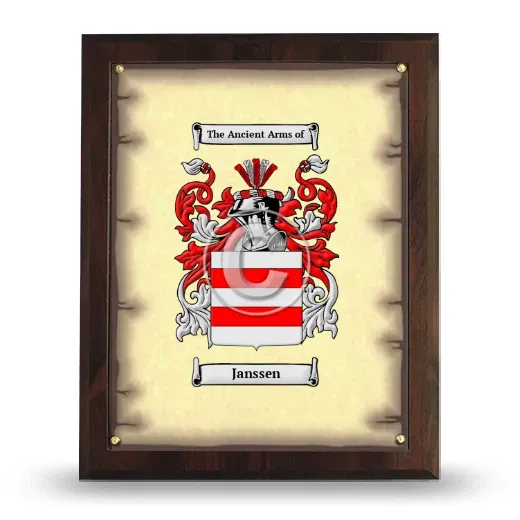 Janssen Coat of Arms Plaque