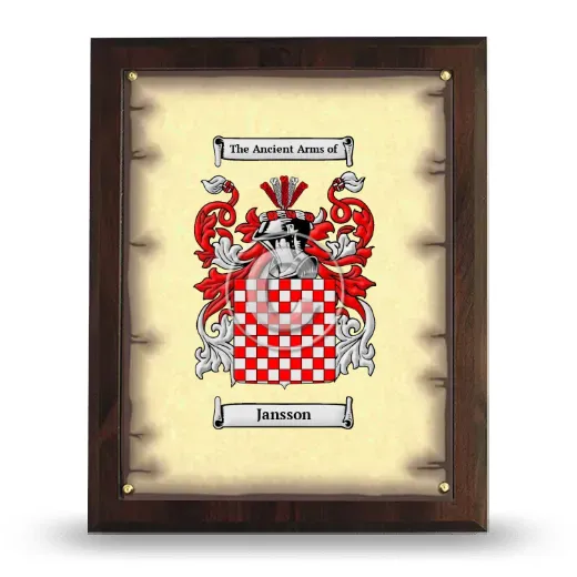 Jansson Coat of Arms Plaque