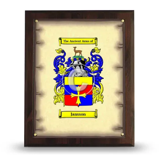 Jansson Coat of Arms Plaque
