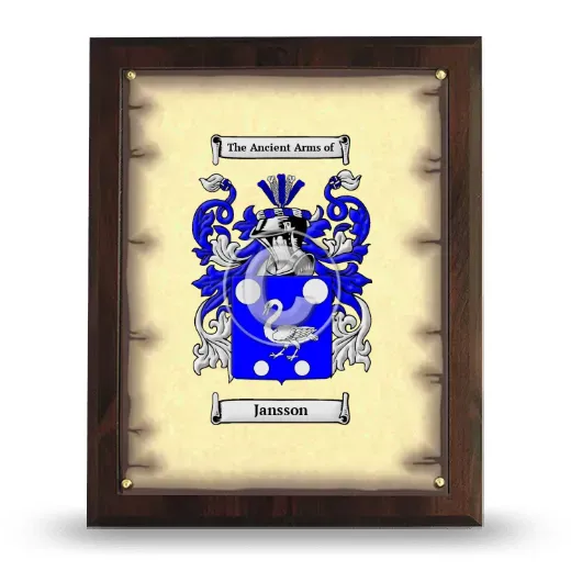 Jansson Coat of Arms Plaque