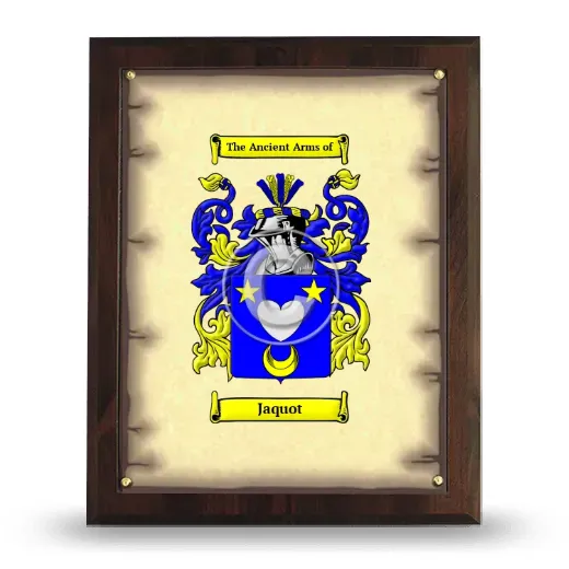 Jaquot Coat of Arms Plaque