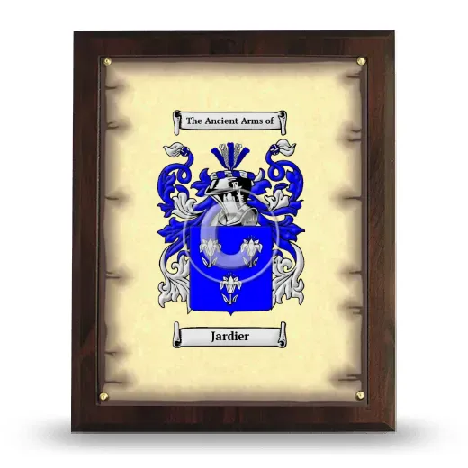 Jardier Coat of Arms Plaque