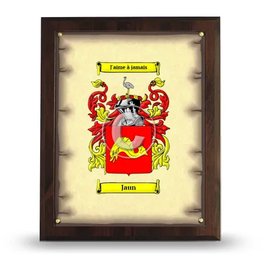 Jaun Coat of Arms Plaque