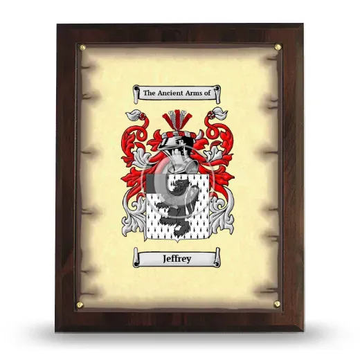 Jeffrey Coat of Arms Plaque