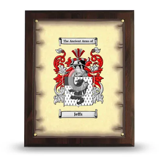 Jeffs Coat of Arms Plaque