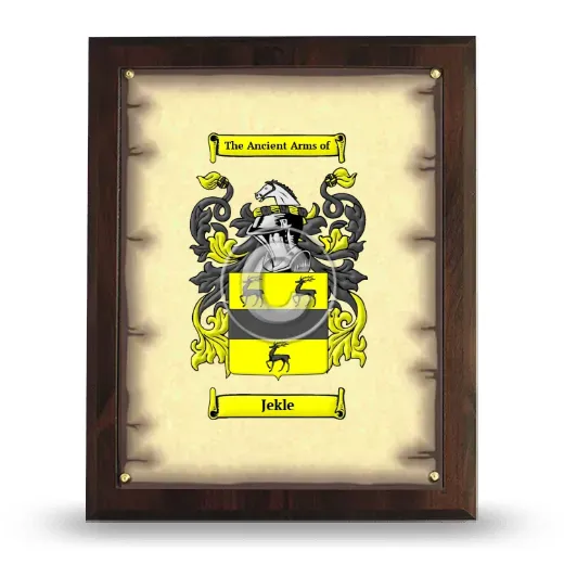 Jekle Coat of Arms Plaque