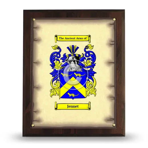 Jennet Coat of Arms Plaque