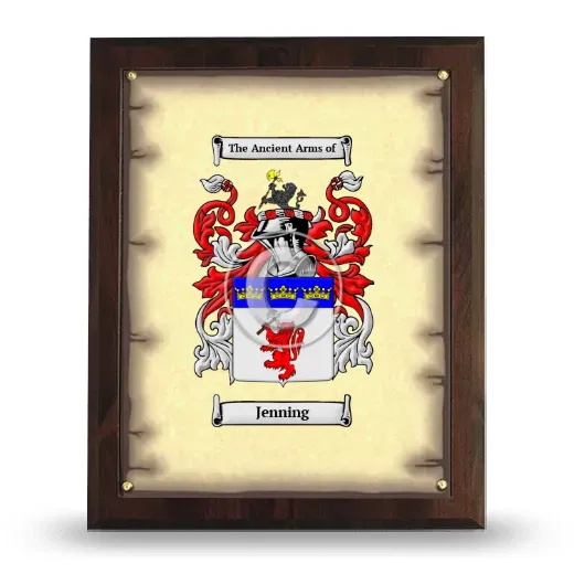 Jenning Coat of Arms Plaque