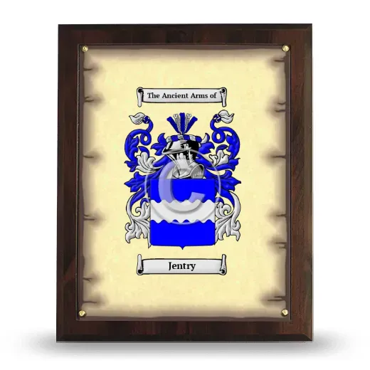 Jentry Coat of Arms Plaque
