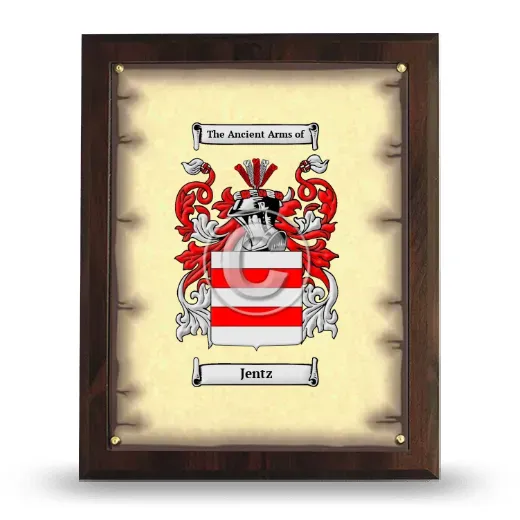 Jentz Coat of Arms Plaque