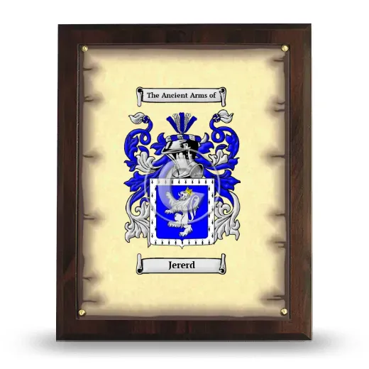 Jererd Coat of Arms Plaque