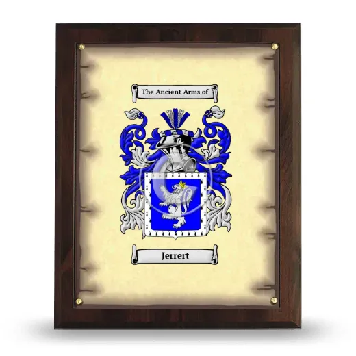 Jerrert Coat of Arms Plaque