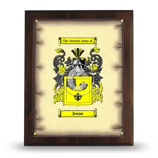 Jeune Coat of Arms Plaque