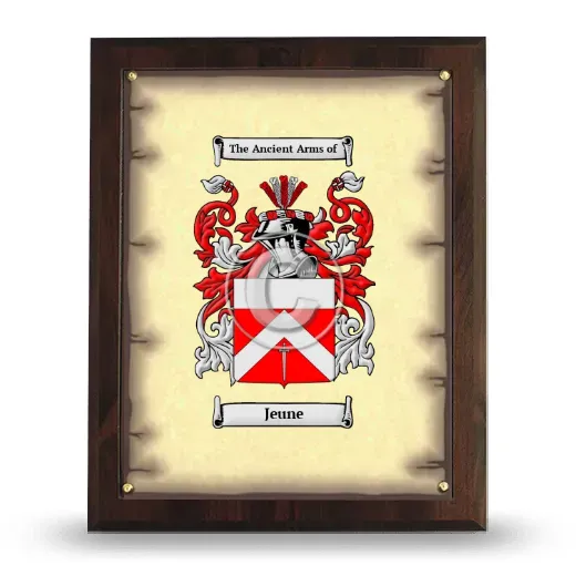 Jeune Coat of Arms Plaque