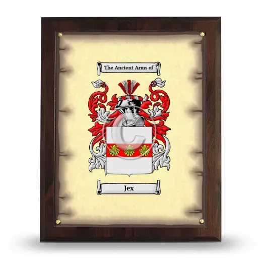 Jex Coat of Arms Plaque