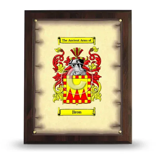 Jiron Coat of Arms Plaque