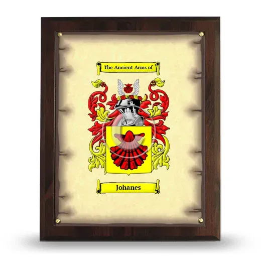 Johanes Coat of Arms Plaque