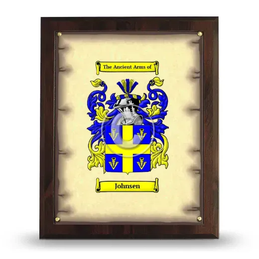 Johnsen Coat of Arms Plaque