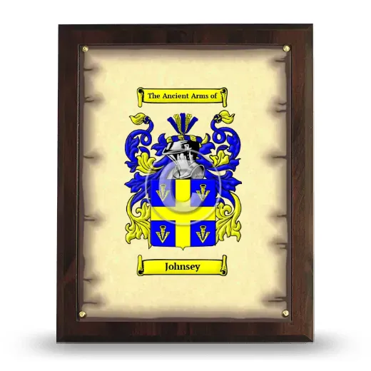 Johnsey Coat of Arms Plaque