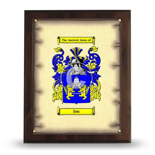 Jon Coat of Arms Plaque