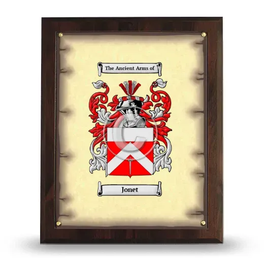 Jonet Coat of Arms Plaque