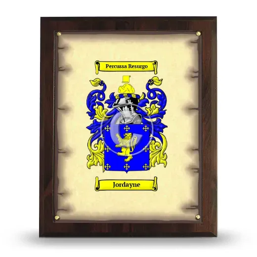 Jordayne Coat of Arms Plaque