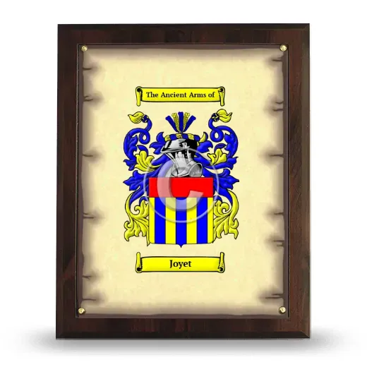 Joyet Coat of Arms Plaque