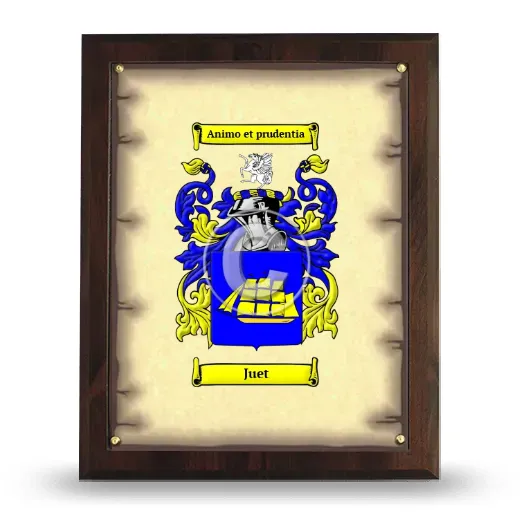Juet Coat of Arms Plaque