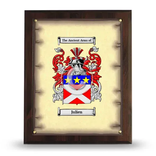 Julien Coat of Arms Plaque