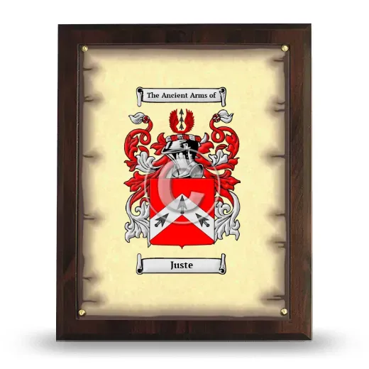 Juste Coat of Arms Plaque