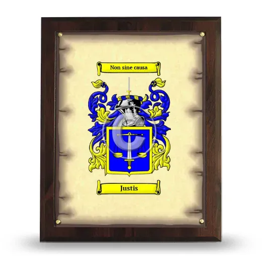 Justis Coat of Arms Plaque