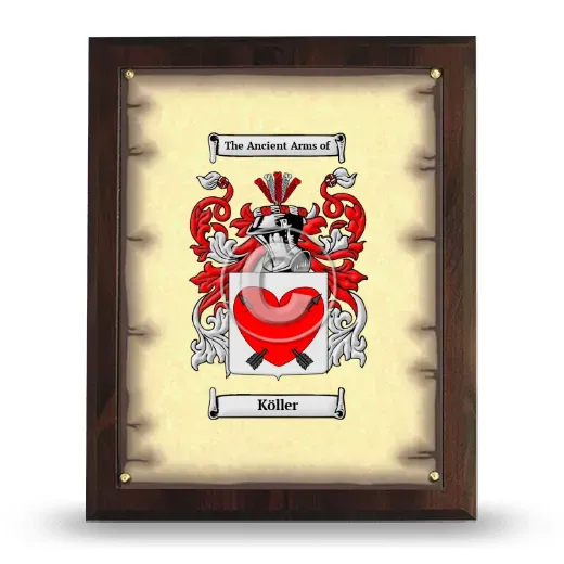Köller Coat of Arms Plaque