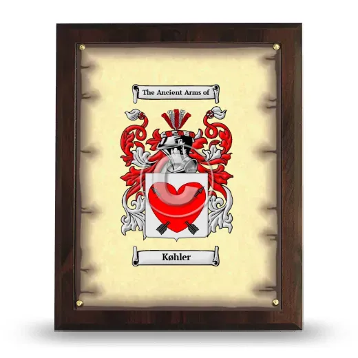 Køhler Coat of Arms Plaque