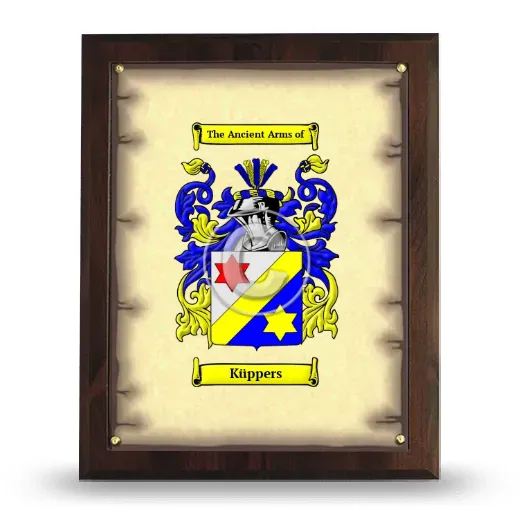 Küppers Coat of Arms Plaque