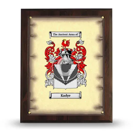 Kadye Coat of Arms Plaque