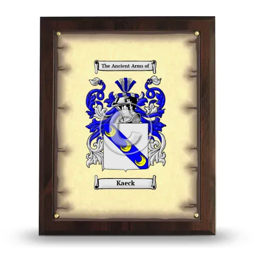 Kaeck Coat of Arms Plaque