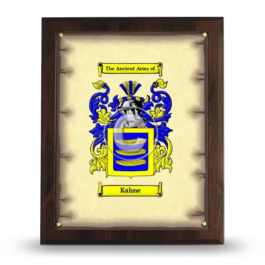 Kahne Coat of Arms Plaque