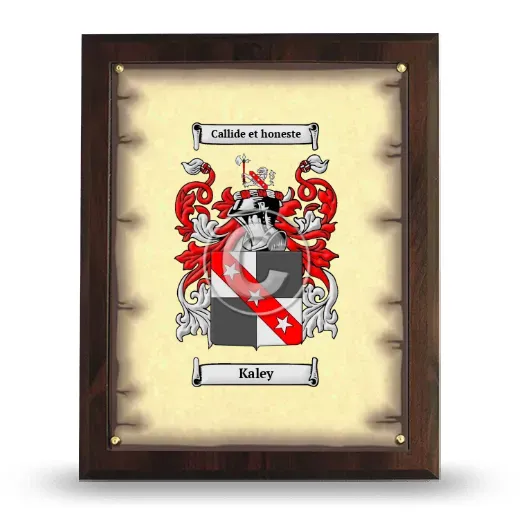 Kaley Coat of Arms Plaque