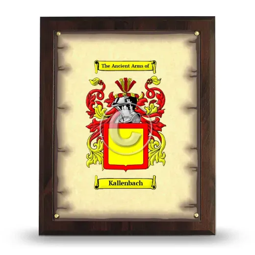 Kallenbach Coat of Arms Plaque