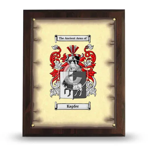 Kapfer Coat of Arms Plaque