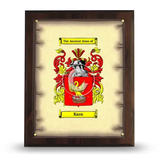 Karn Coat of Arms Plaque
