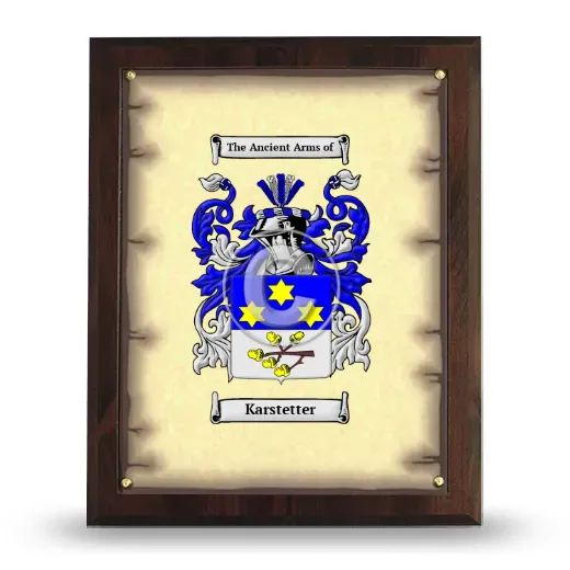 Karstetter Coat of Arms Plaque